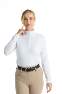 Hannah Childs Shelby Ruffle Long Sleeve Show Shirt